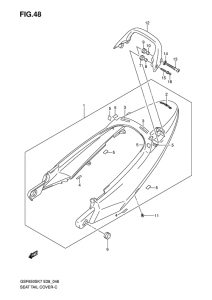 GSF650S Обтекатель сидения