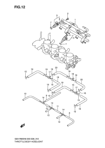 GSX-R600 Throttle body hose / joint