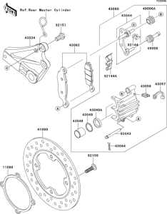 ZR750 Rear brake(h4 / h5)