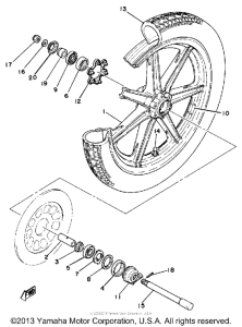 SR500H Переднее колесо
