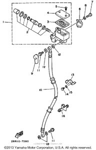 YSR50W Главный тормозной цилиндр