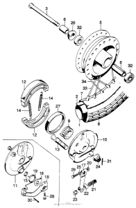 CL125 Переднее колесо