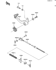 KL600 Педаль тормоза