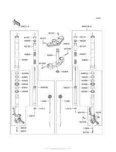 ZX1000 Передняя вилка
