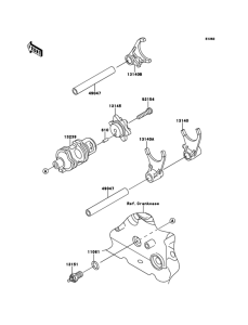 KL650 Валы и вилки переключения передач
