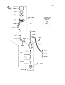 ZX500 Задний торм цилиндр