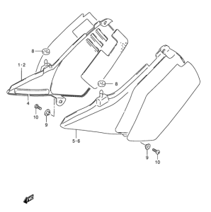 TS125 Обтекатель задний