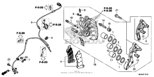 CTX1300 (ABS) Передний тормоз правый