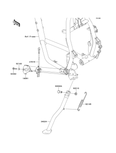 KL650 Подножка