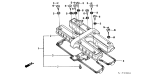CBX750P2 Крышка головки цилиндров