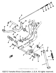 YZ80B Stand - footrest - brake pedal