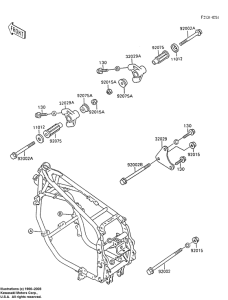 ZX600 Рама ,крепежные детали