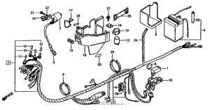 MB5 Wire harness + ignition coil + battery