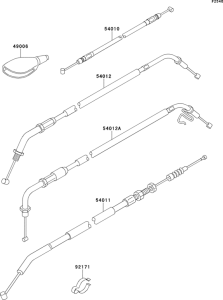 EJ650 Тросы управления