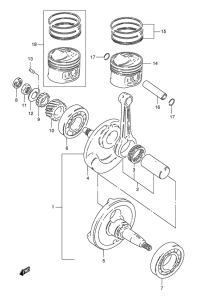 DR125 Вал коленчатый