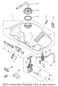 TT350S Топливный бак