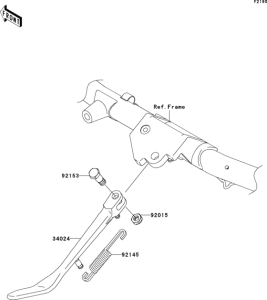 VN1600 Подножка