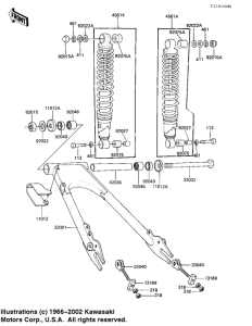 KZ1000 Swing arm / shock absorbers