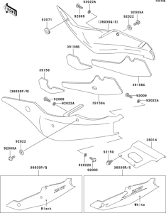 ZX750 Side covers / chain cover(zx750-l3)