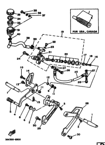 TZ250U Support & repose pied