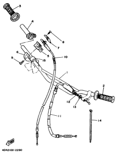  Steering handle. cable