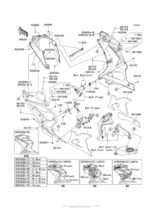 EX250 Обтекатель нижний