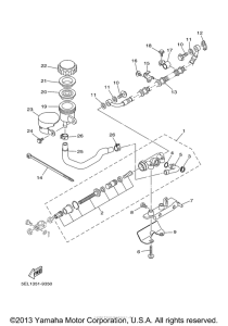 XVS11ATV Задний торм цилиндр