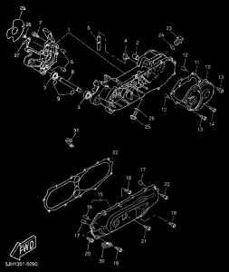 CW50RS Картер двигателя