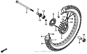 XL185 Переднее колесо