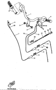 CW50RS Steering handle. cable
