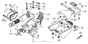 XL250 Air cleaner + side cover