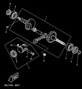 YH50 Коленчатый вал и поршни