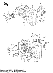KE175 Картер двигателя