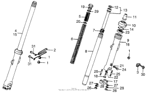 XL250 Передняя вилка