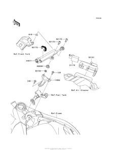 ZX1000 Steering Damper (Kdf / kef)