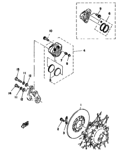 TZ250F Rear disk brake. caliper
