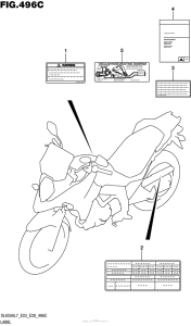 DL650X (ABS) Label (Dl650Al7 E33)