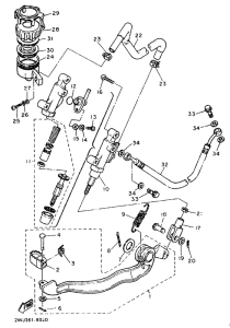 XT600 Задний торм цилиндр
