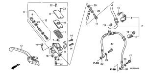 CB600F Fr. brake master cylinder