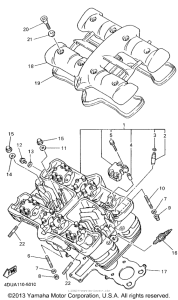 XJ600SGC Головка цилиндров