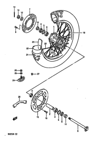 RM250 Rear wheel complete assy