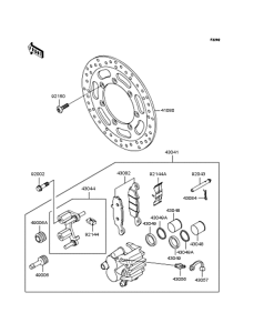 VN800 Передний тормоз