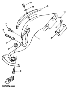 YQ50 Выхлопная система