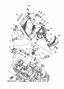 XT1200ZE Radiator & hose