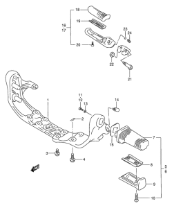VS800 Подножки