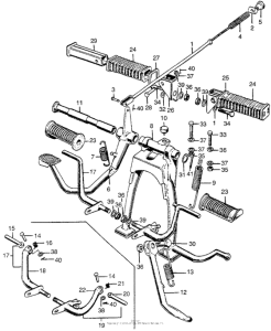 CB450 Pedals + stand + step