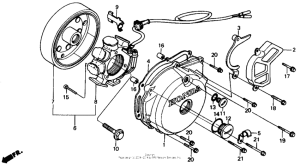 XR250R Крышка картера левая