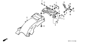 CB250 Заднее крыло