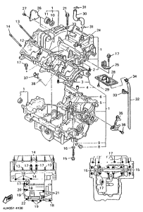 FZR600R Картер двигателя