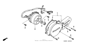 CR85RB Left crankcase cover ('05-'06)
